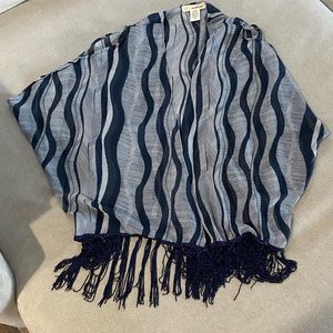 Sheer Cover Up with Fringe Detail